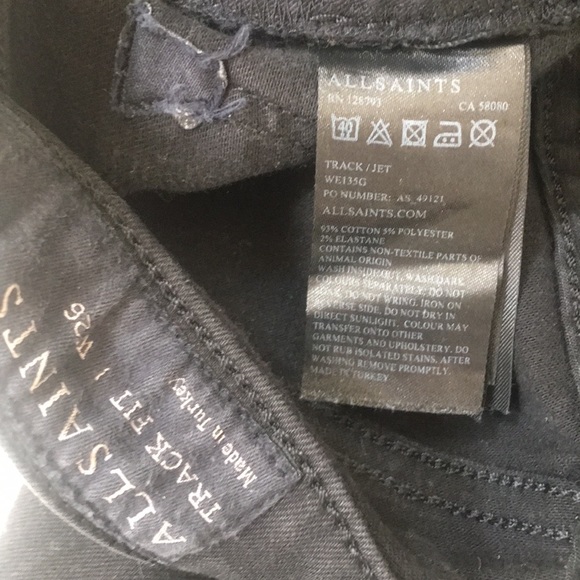 ALLSAINTS BLACK JEANS - Picture 4 of 8